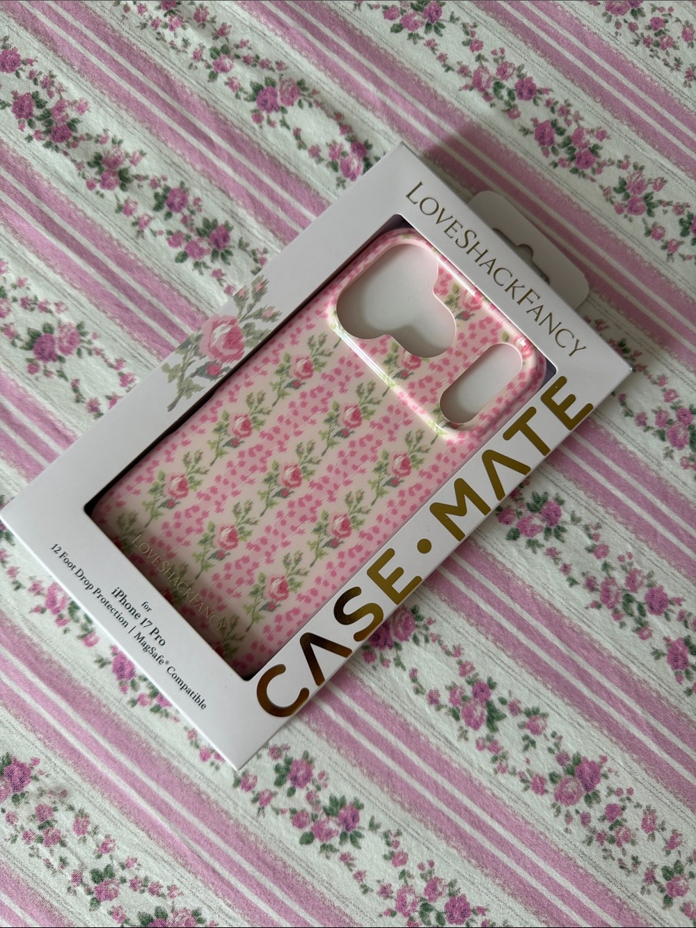 LoveShackFancy Pink Rose Pattern Case-Mate Phone Case